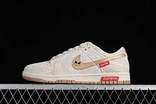 All categories Nk SB Dunk Series Nk SB Dunk Low High-end customized low-top sneakers Supreme x Nk Dunk Low joint-Golden Ghost Face SB low-top casual sneakers XD6188-035
